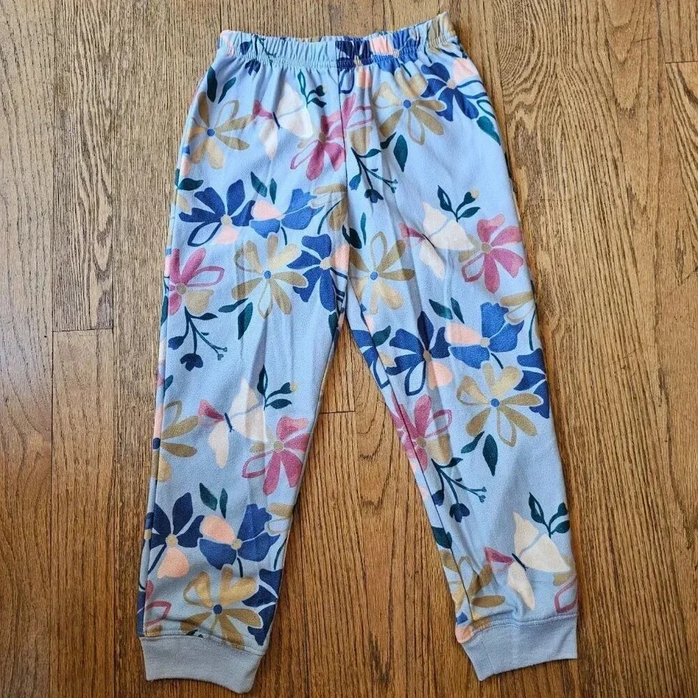 Carter's flower pajamas set fleece girls size 6/6A